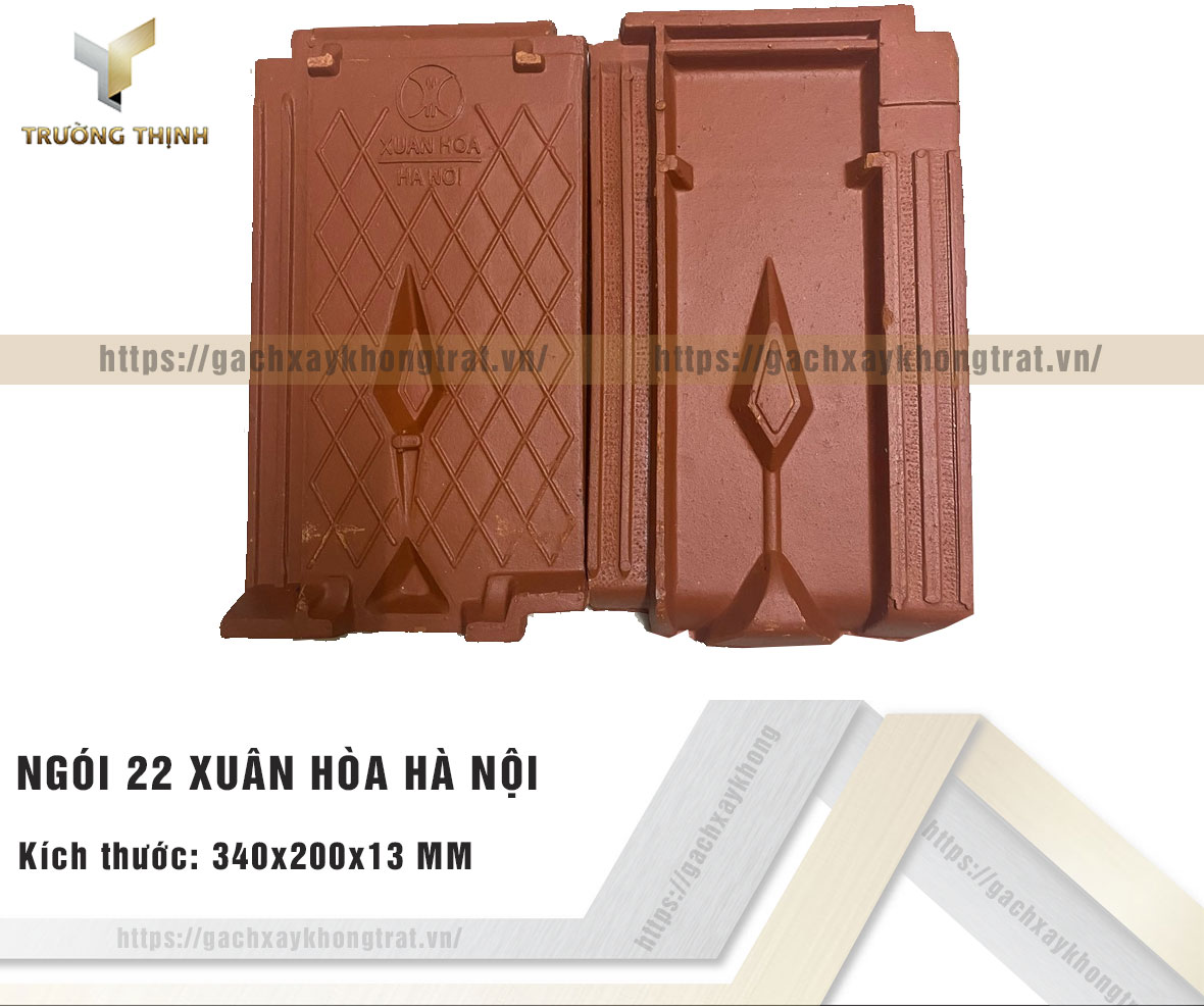 Ngói 22 Xuân Hòa Hà Nội 340x200x13 giá rẻ