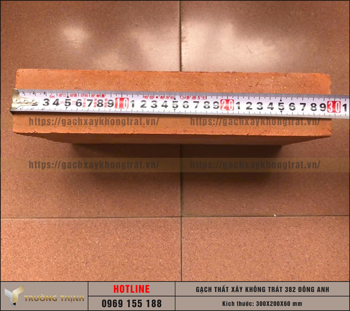 Báo giá gạch thất 300x200x60 xây không trát 382 Đông Anh mới nhất | Trường Thịnh Group
