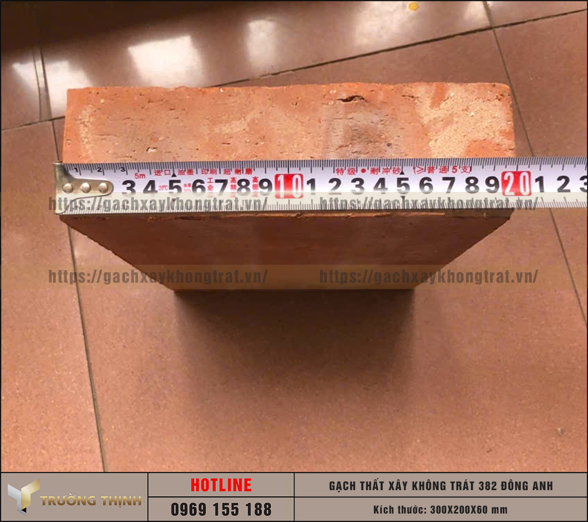 Báo giá gạch thất 300x200x60 xây không trát 382 Đông Anh mới nhất | Trường Thịnh Group