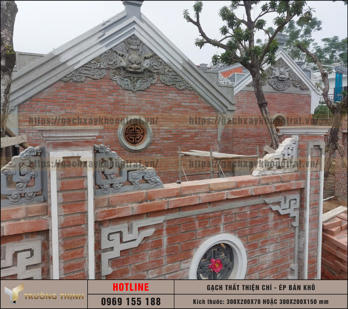 Gạch Thất ép bán khô vs gạch Thất tuynel loại nào phù hợp xây chùa hơn?