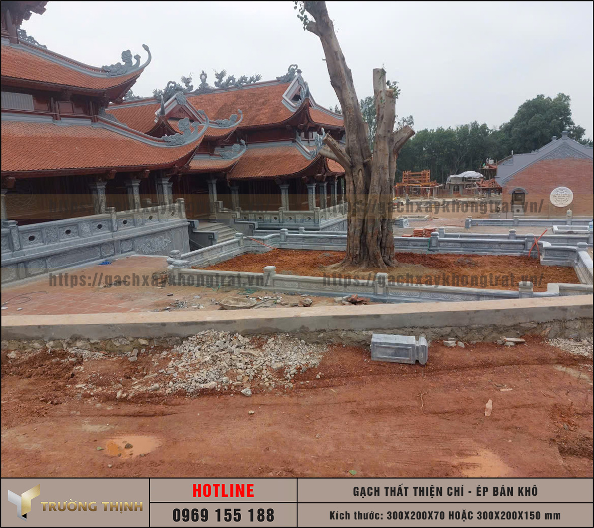 Gạch Thất ép bán khô vs gạch Thất tuynel loại nào phù hợp xây chùa hơn?