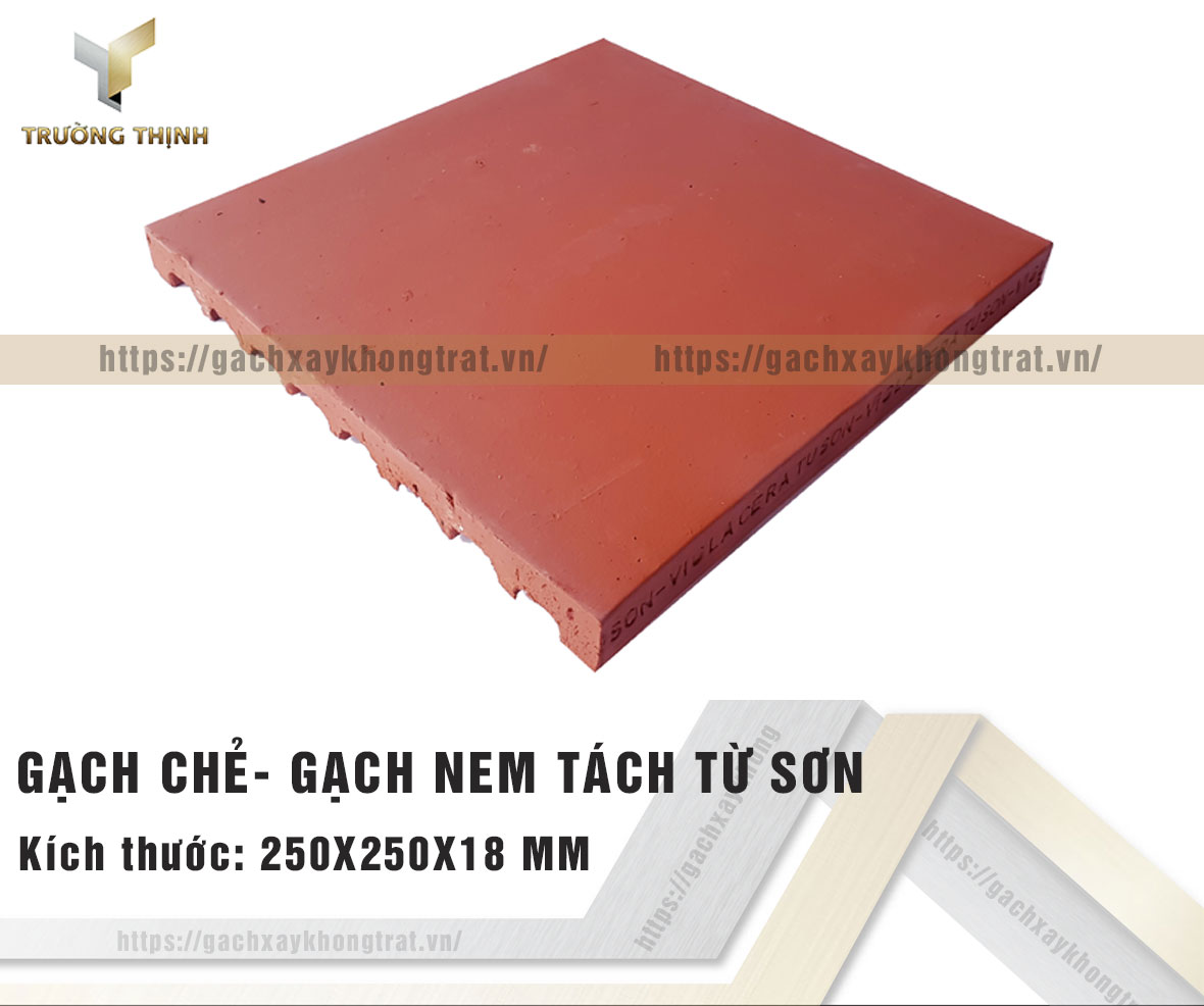 Gạch chẻ - Gạch nem tách 250 Viglacera Từ Sơn giá rẻ