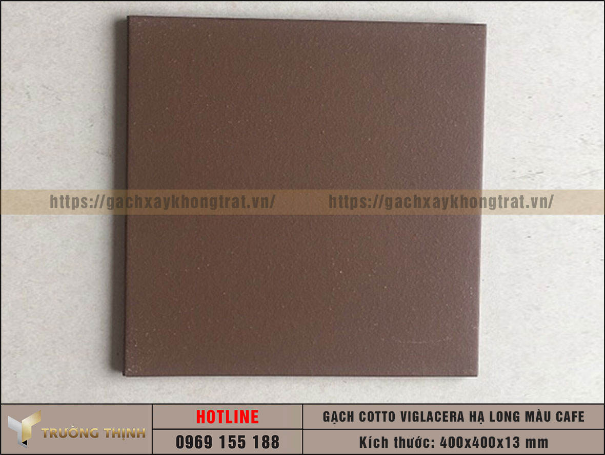 Gạch cotto 400x400 màu cafe Viglacera Hạ Long giá rẻ