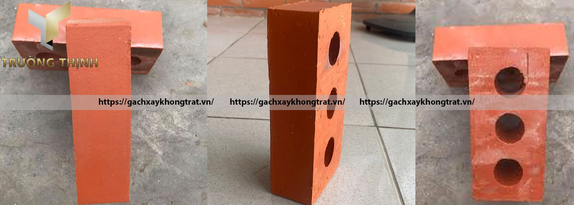 Gạch xây không trát 3 lỗ