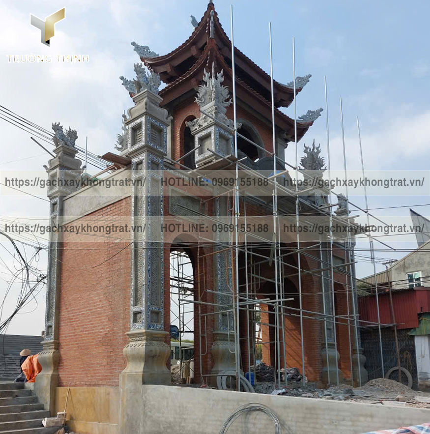   Gạch Xây Tường Không Trát Cho Công Trình Tâm Linh: Nét Đẹp Hoài Cổ & Trang Nghiêm