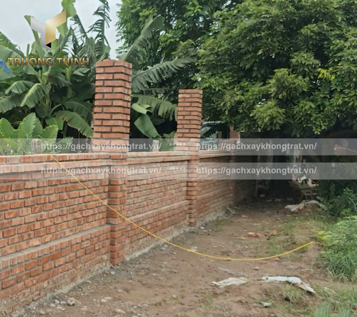 Gạch đặc xây không trát Viglacera Từ Sơn - Gạch xây tường nhà, tường bao, tường rào không trát đẹp