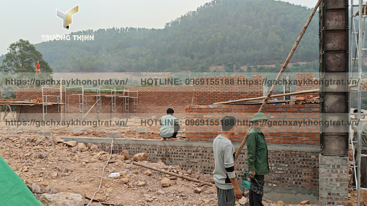 Trường Thịnh tổng đại lý phân phối gạch xây không trát giá ưu đãi từ các nhà mày