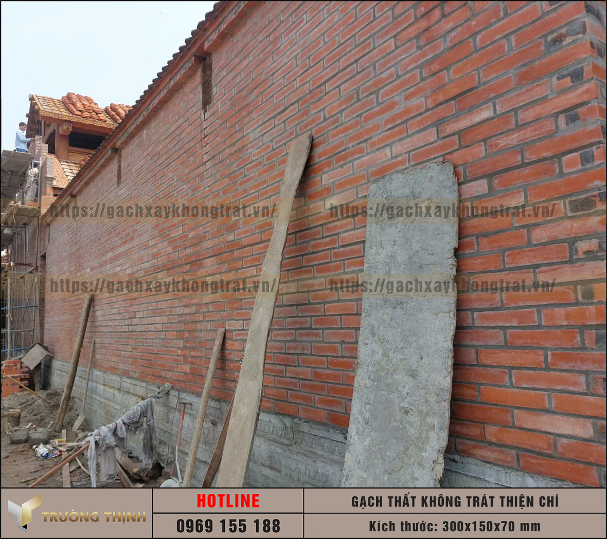   Gạch thất Thiện Chí 300x150x70: Gạch xây không trát đẳng cấp cho công trình tâm linh