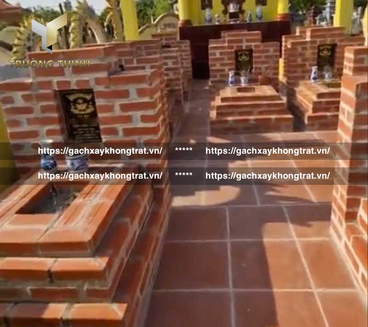 Mẫu mộ gạch xây không trát