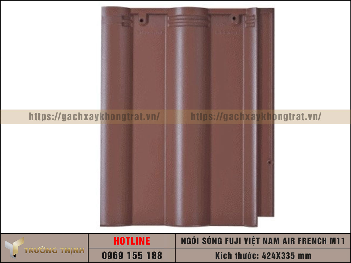 Ngói sóng Fuji Việt Nam Air French M11 Chocolate giá rẻ