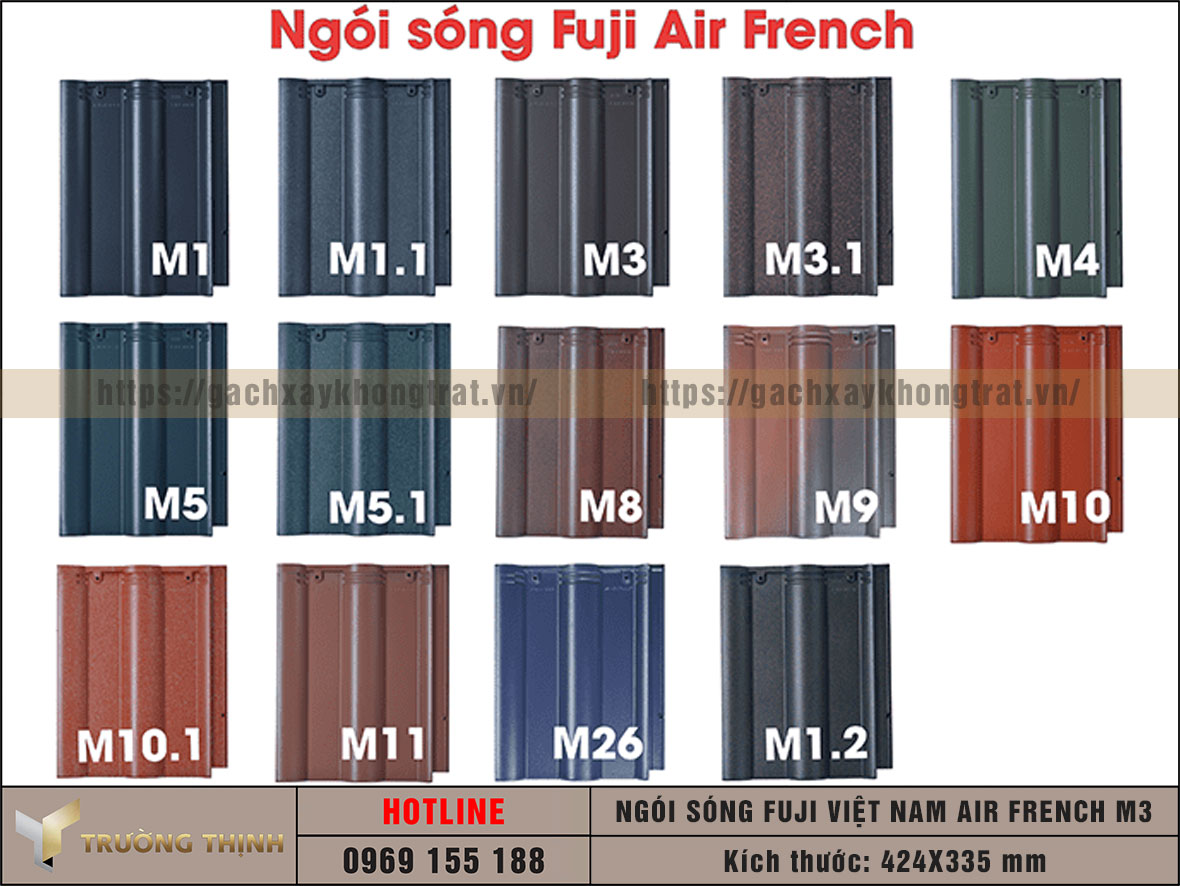 Ngói sóng Fuji Việt Nam Air French M3 Bronge