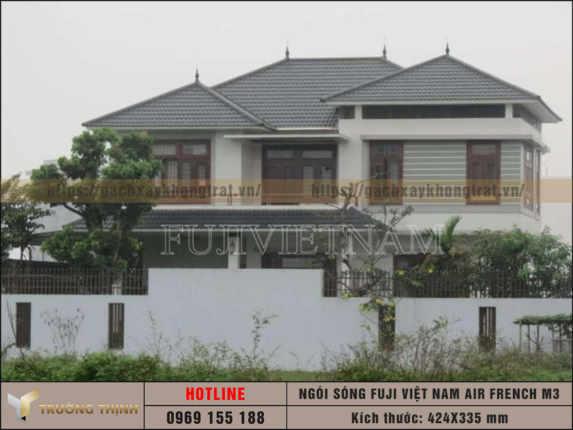 Ngói sóng Fuji Việt Nam Air French M3 Bronge công trình thực tế