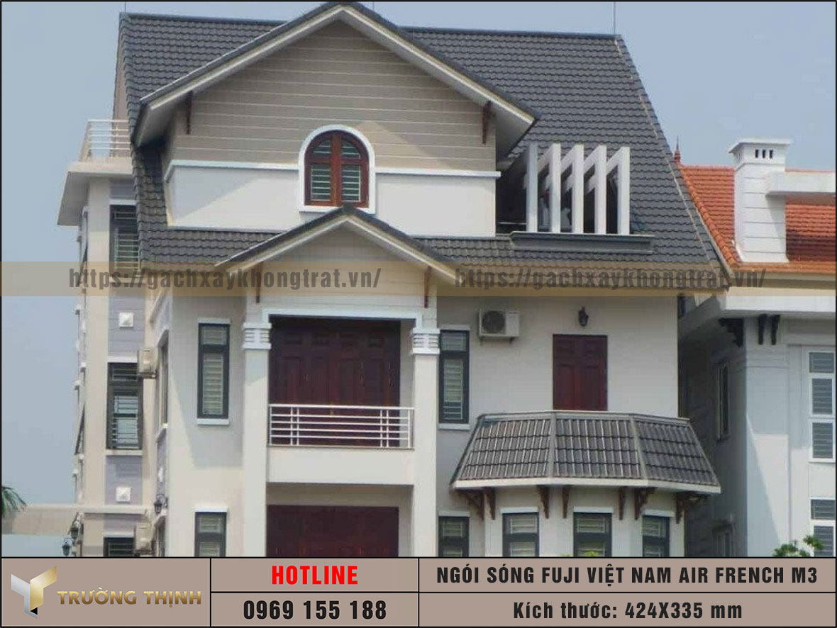 Ngói sóng Fuji Việt Nam Air French M3 Bronge công trình thực tế