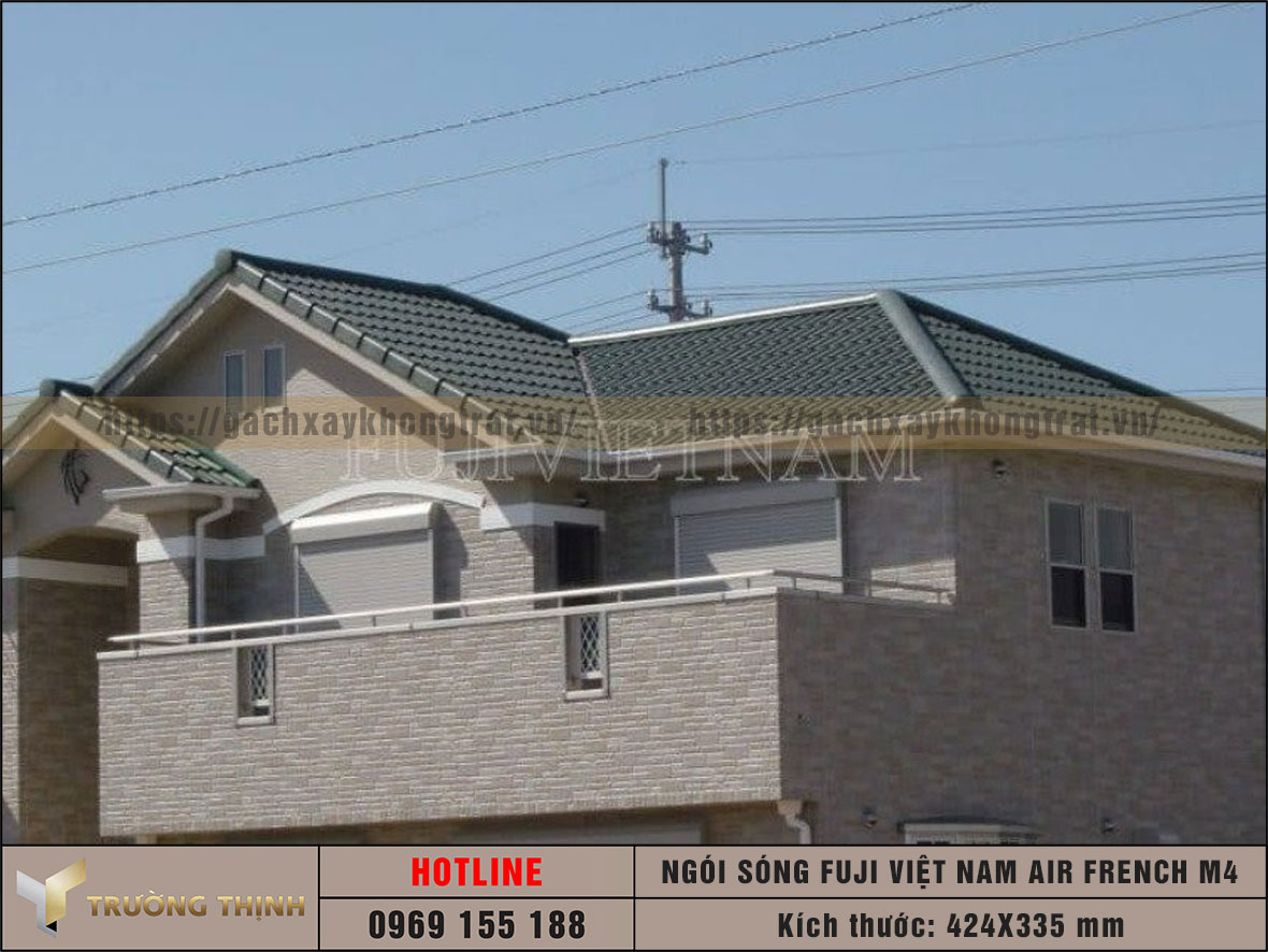 Ngói sóng Fuji Việt Nam Air French M4 Forest Green