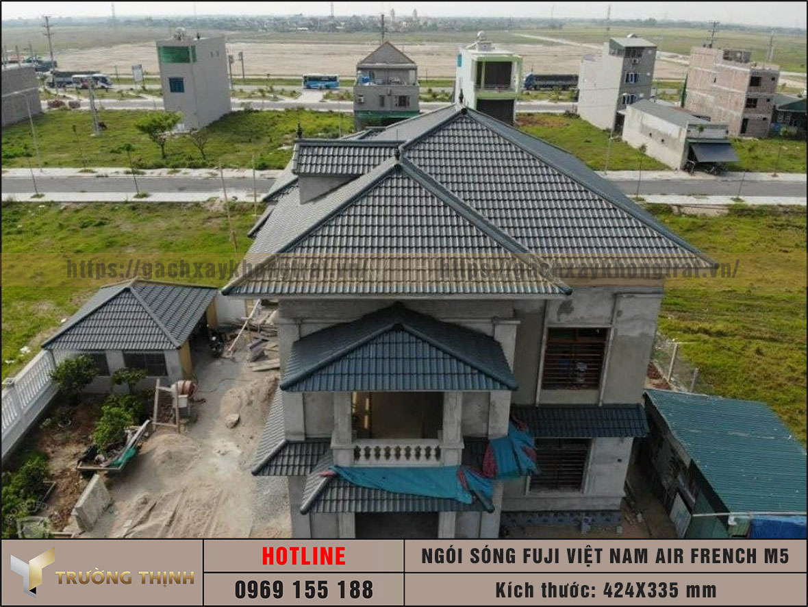 Ngói sóng Fuji Việt Nam Air French M5 Deep Green