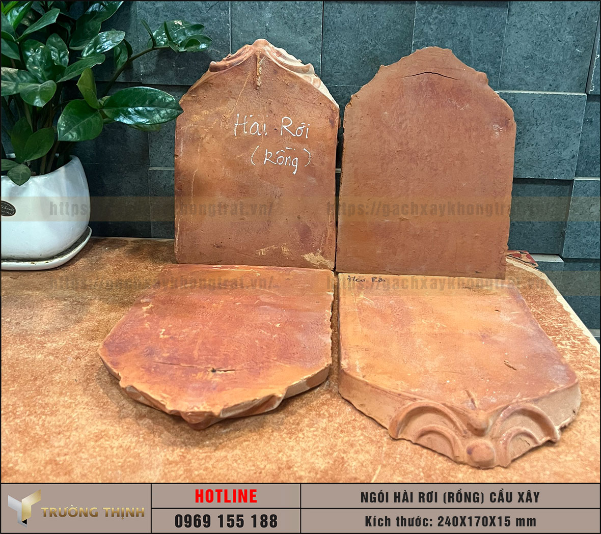 Ngói hài rơi (rồng) Cầu Xây