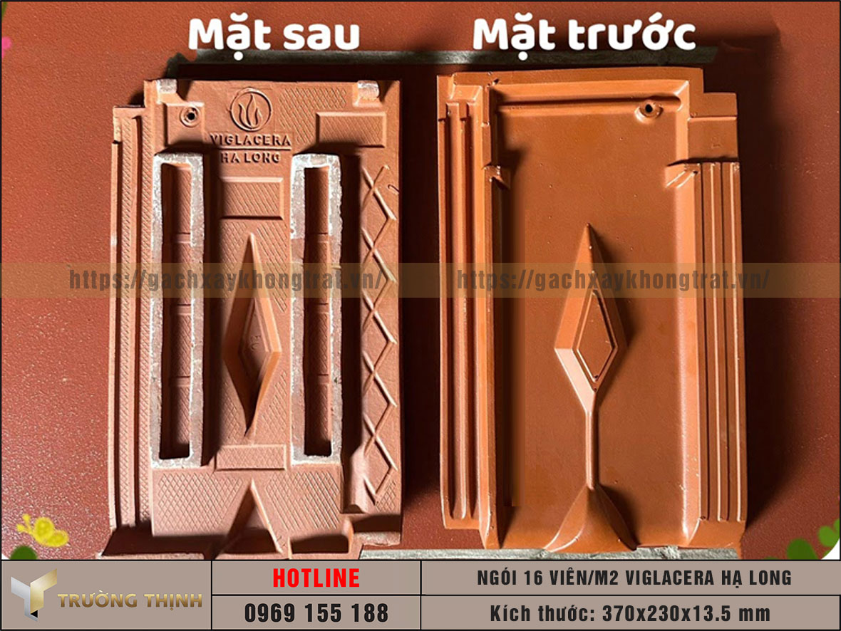 Ngói 16 viên/m2 men giả cổ Viglacera Hạ Long giá rẻ