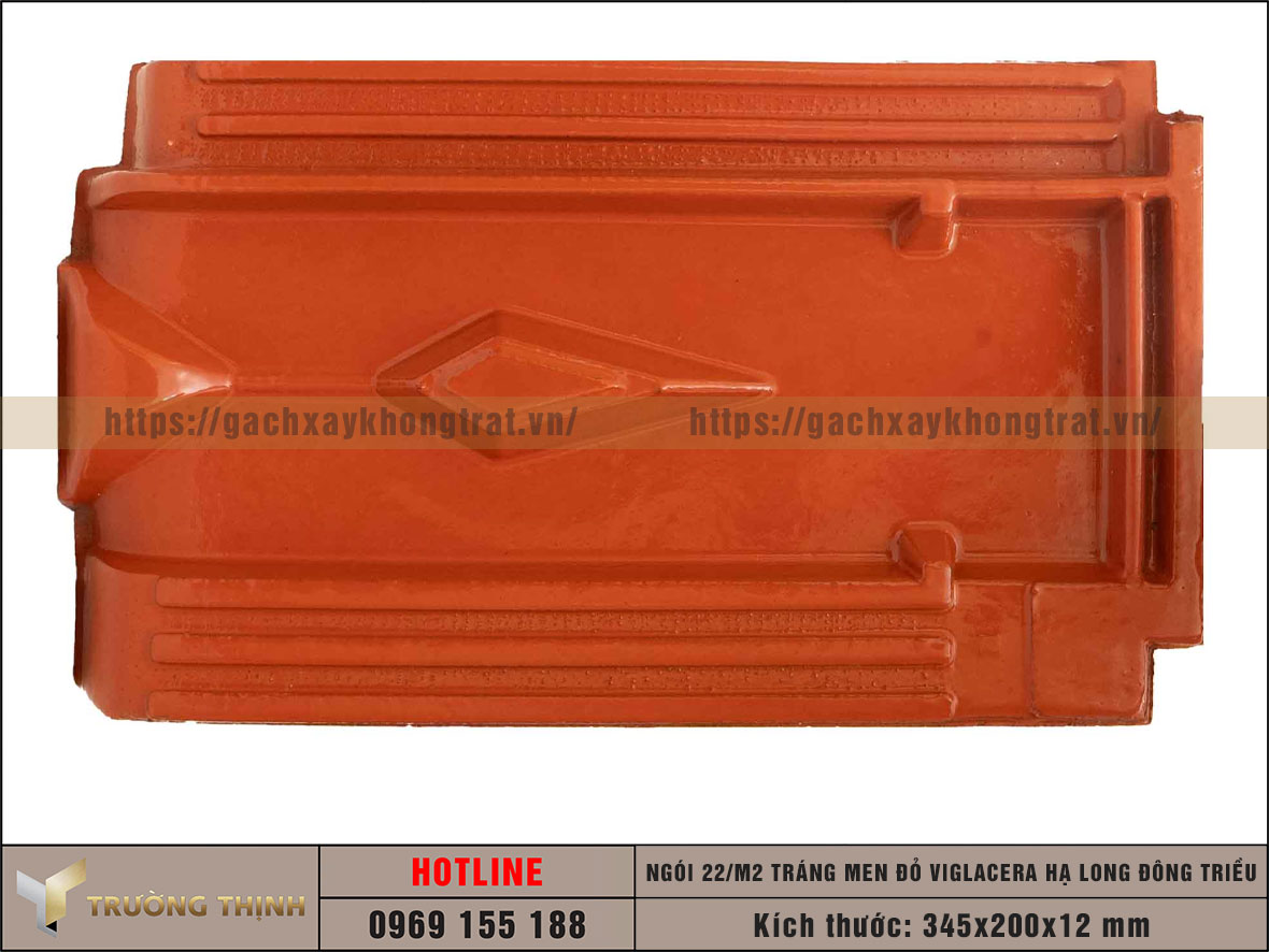 Ngói 22viên/m2 tráng men Viglacera Hạ Long Đông Triều cao cấp
