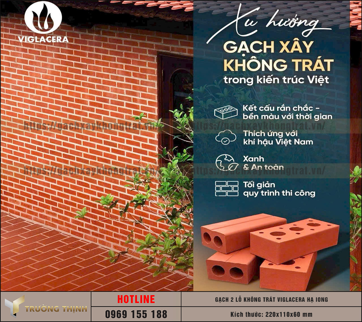 Review mẫu gạch không trát 2 lỗ Viglacera Hạ Long – Đỉnh cao của kiến trúc mộc mạc và bền vững