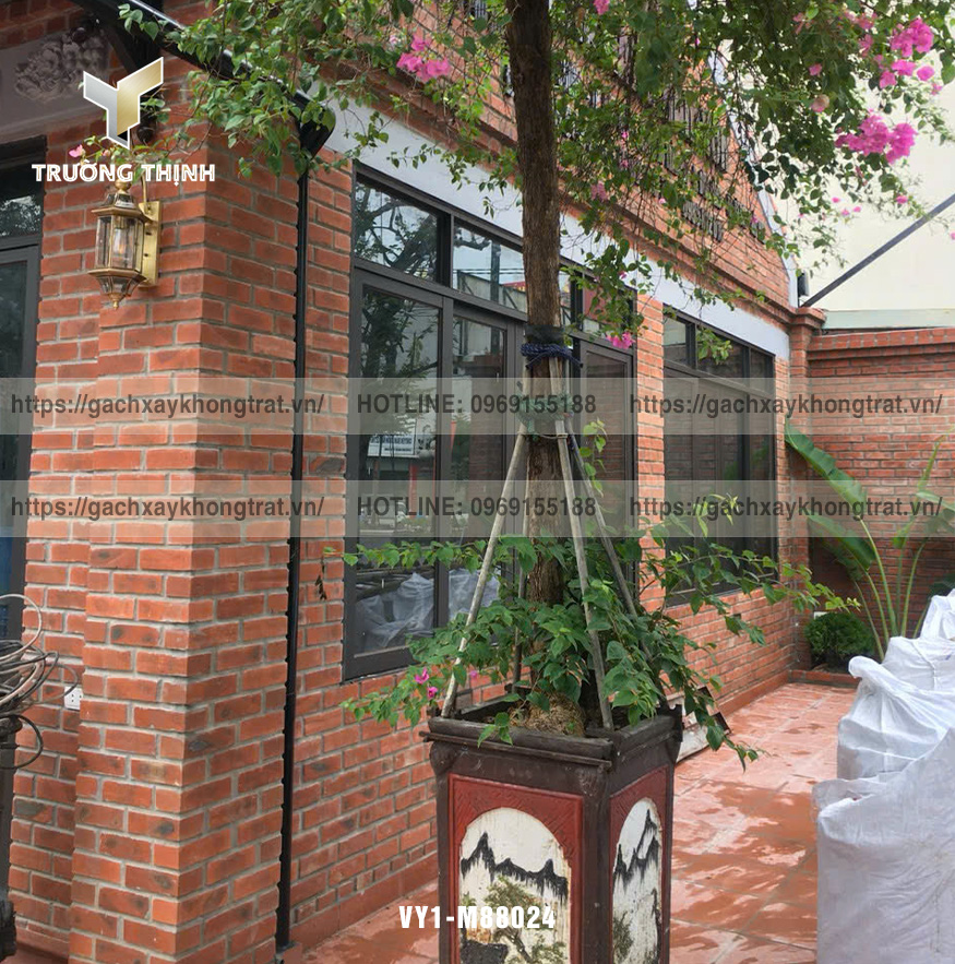 Tường gạch không trát cho ngoại thất và mặt tiền: Vẻ đẹp khác biệt 