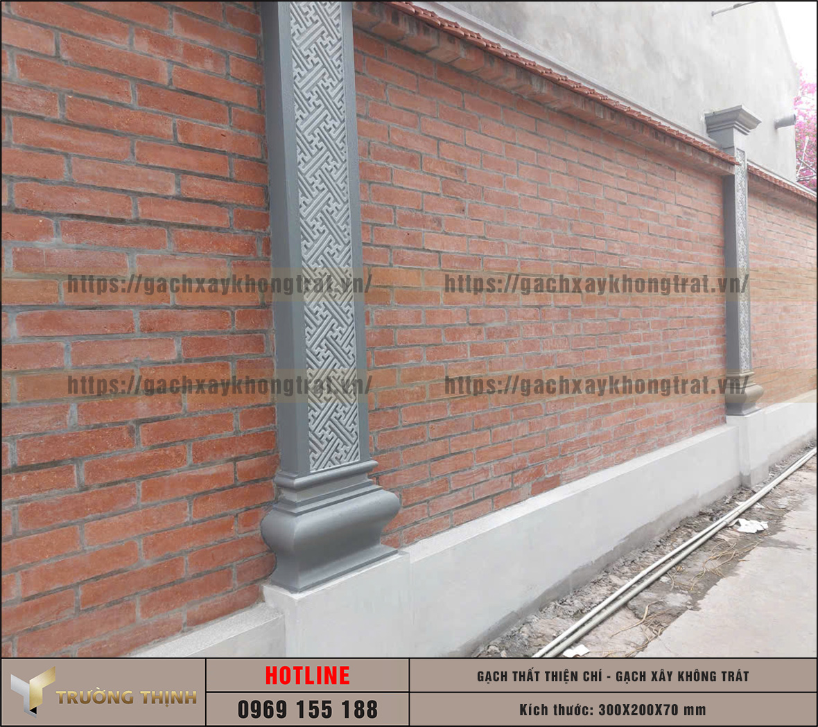 Ứng dụng gạch Thất 300x200x70 gạch không trát trong xây tường chùa: Vẻ đẹp vượt thời gian