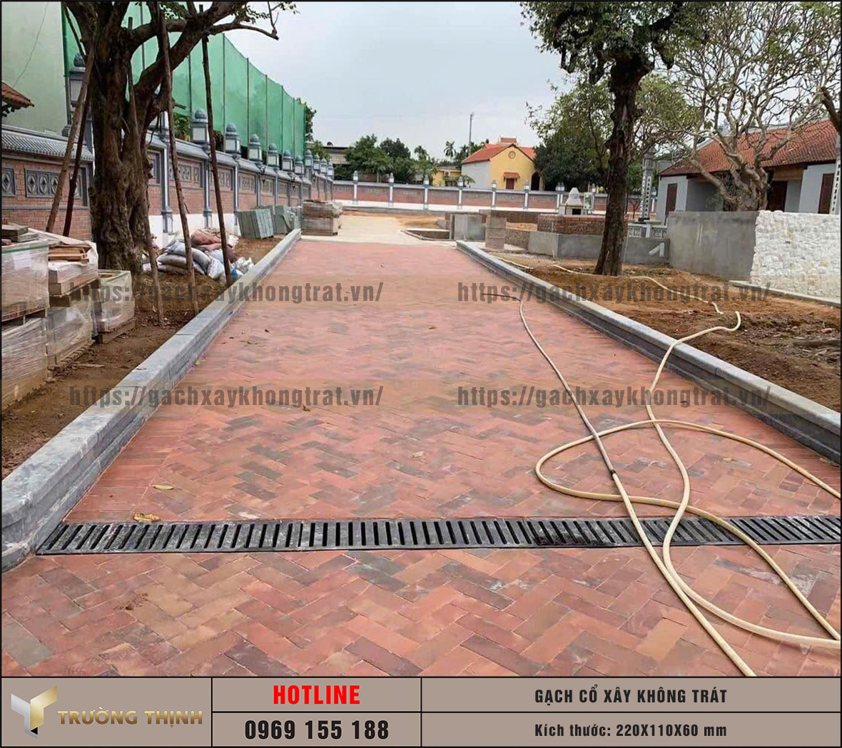Ứng dụng gạch cổ xây không trát 220x110x60 cho các công trình: Sự kết hợp hoàn hảo giữa nét cổ điển và chất lượng hiện đại