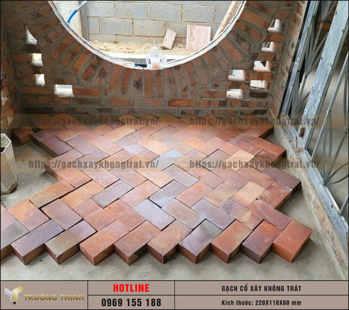 Ứng dụng gạch cổ xây không trát 220x110x60 cho các công trình: Sự kết hợp hoàn hảo giữa nét cổ điển và chất lượng hiện đại